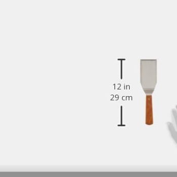 TN719 Blade Hamburger Turner, TN719  Medium, Stainless Steel, Brown 5"x 2.7/8", - Image 2