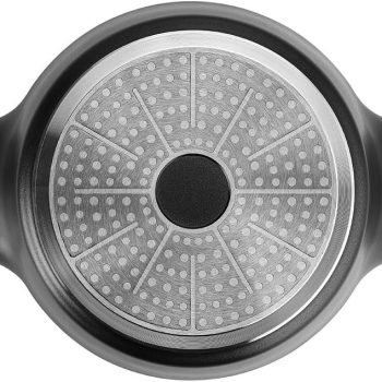 Stock Pot Nonstick 4.5 Quart Soup Pot Casserole Pot with Lid Healthy Pasta Pot Cooking Pot Black Sauce Pot with Woodgrain Bakelite Handle, All Stove Compatible Cookware, Easy to Clean - Image 6