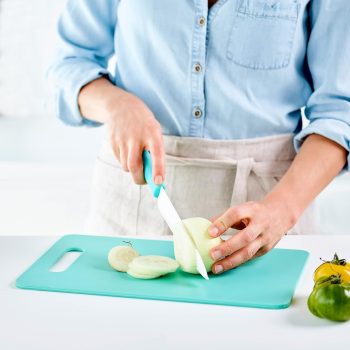 2 Piece Cutting Board Kitchen Set, 8" x 12" and 10" x 14" set, Dishwasher Safe, Extra Durable, Turquoise - Image 5