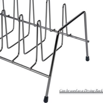 8 Section Lid and Plate Organizer | Free Standing | Pot, Pan & Cutting Board Holder | Cabinet Pantry and Countertop Organization | Onyx - Image 3