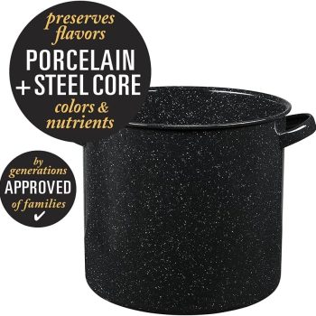 15.5 Qt Steamer with Lid. Enameled steel perfect for seafood, soups or sauces. - Image 5